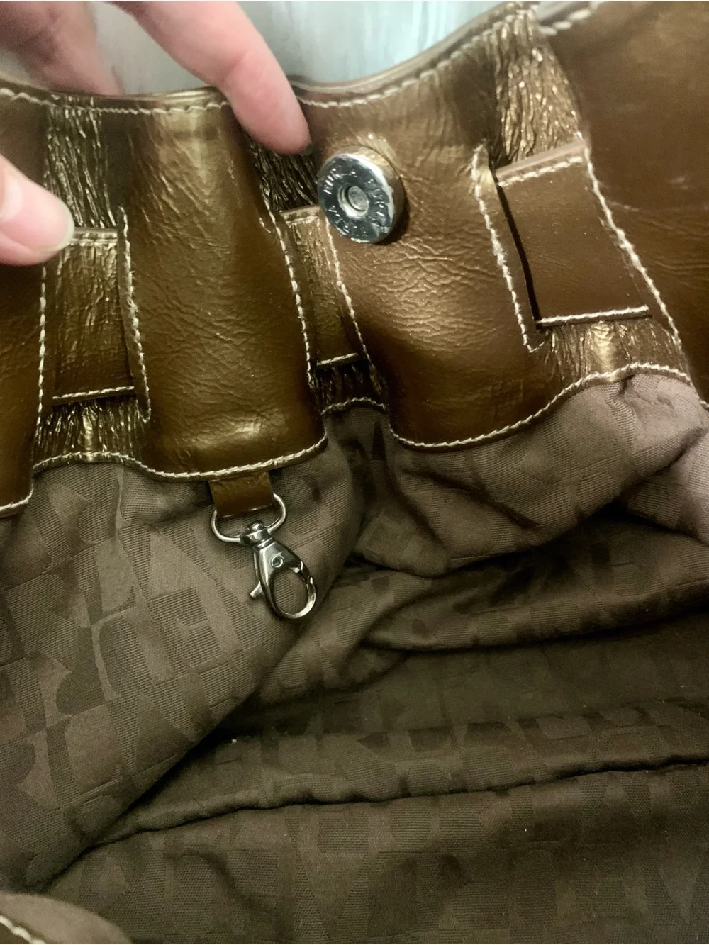Furla shiny bronze